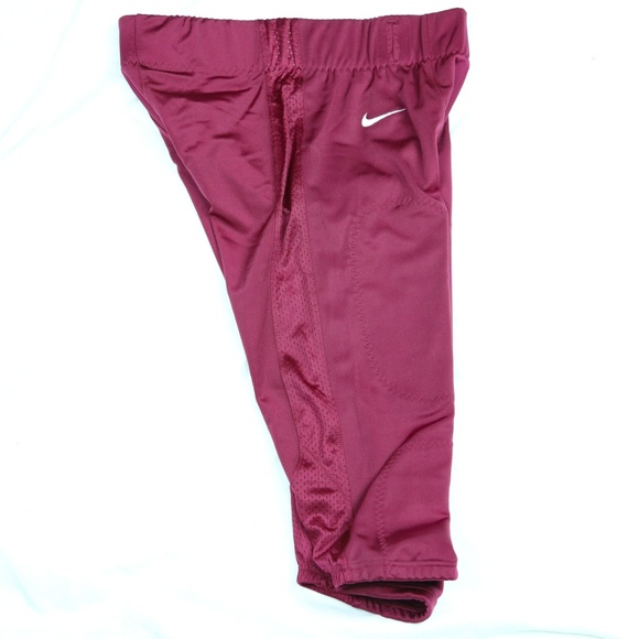 Nike Open Field Football Pants Tights Red Burgundy - Picture 3 of 8